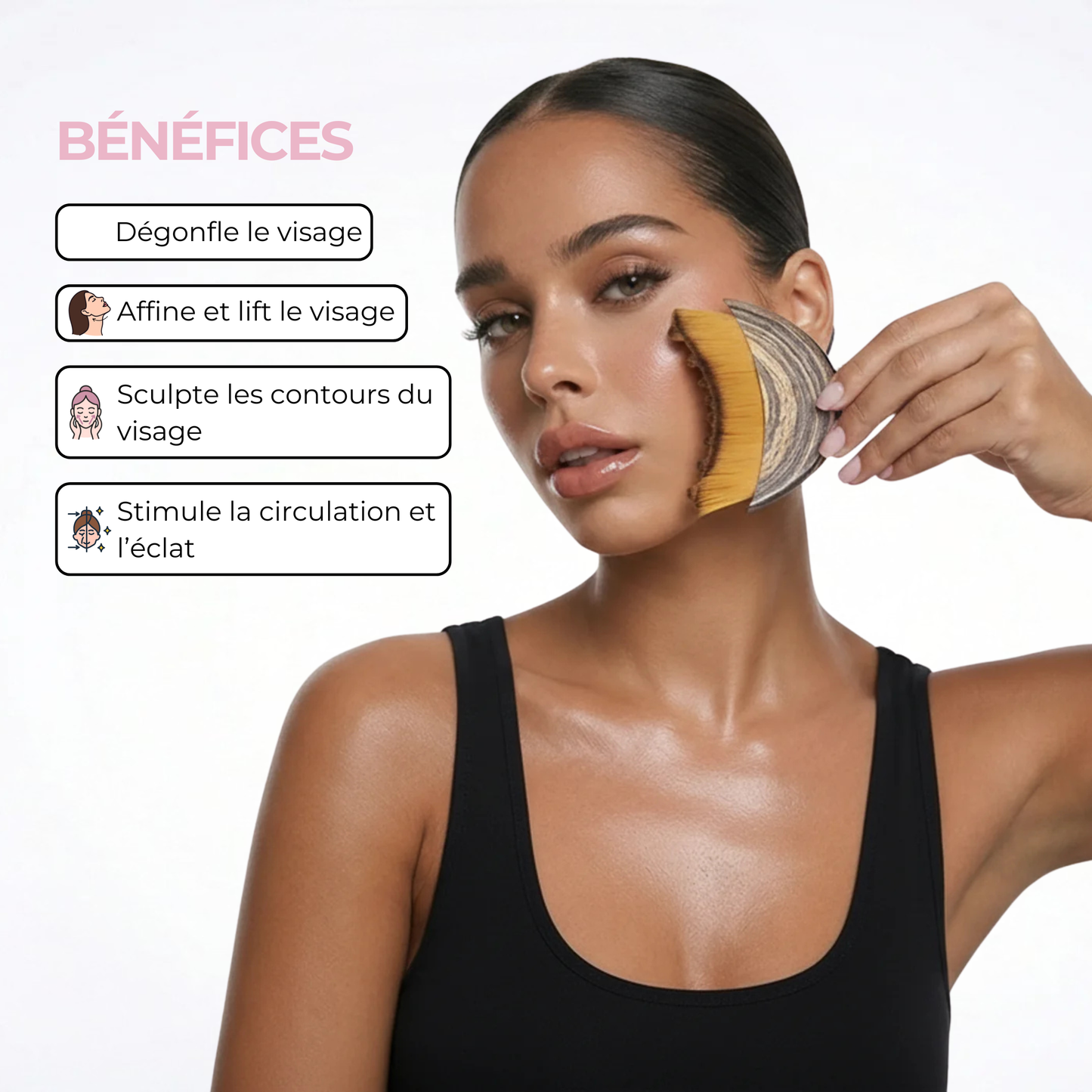 Brosse drainage lymphatique visage - SweetLifty
