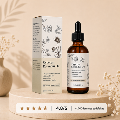 Huile pour réduire les poils du visage – Formule 100 % naturelle