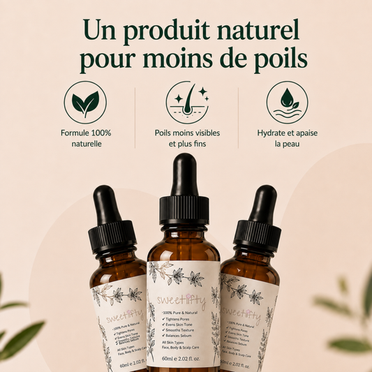 Huile pour réduire les poils – Formule 100 % naturelle