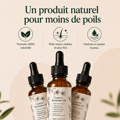 Huile pour réduire les poils du visage – Formule 100 % naturelle