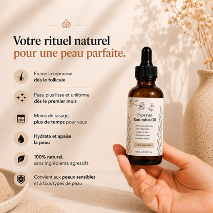 Huile pour réduire les poils du visage – Formule 100 % naturelle