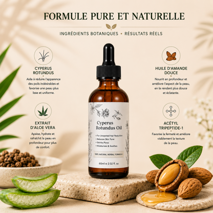 Huile pour réduire les poils du visage – Formule 100 % naturelle