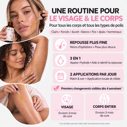 Résultats de l’huile anti-poils SweetLifty sur la lèvre supérieure