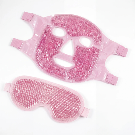 Thermo Mask froid SweetLifty rose pour le visage avec masque rafraîchissant pour les yeux